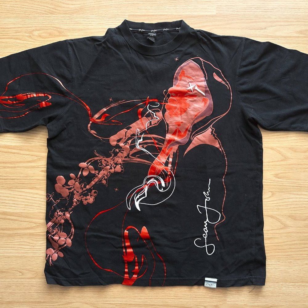 Sean John True King Men's Black T Shirt, Size XL
